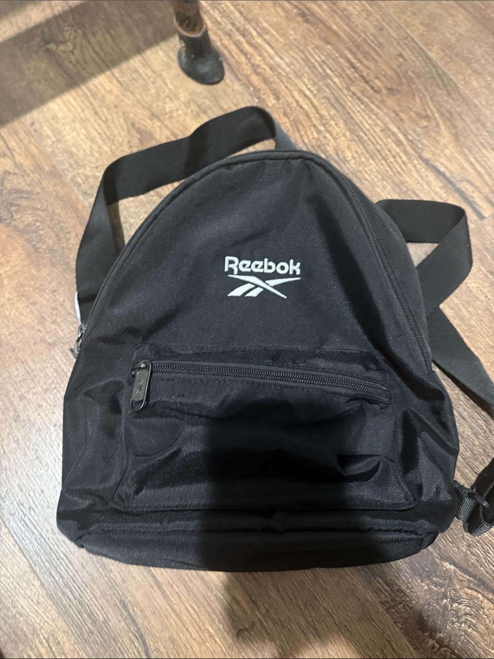 Reebok Black Backpack with White Logo